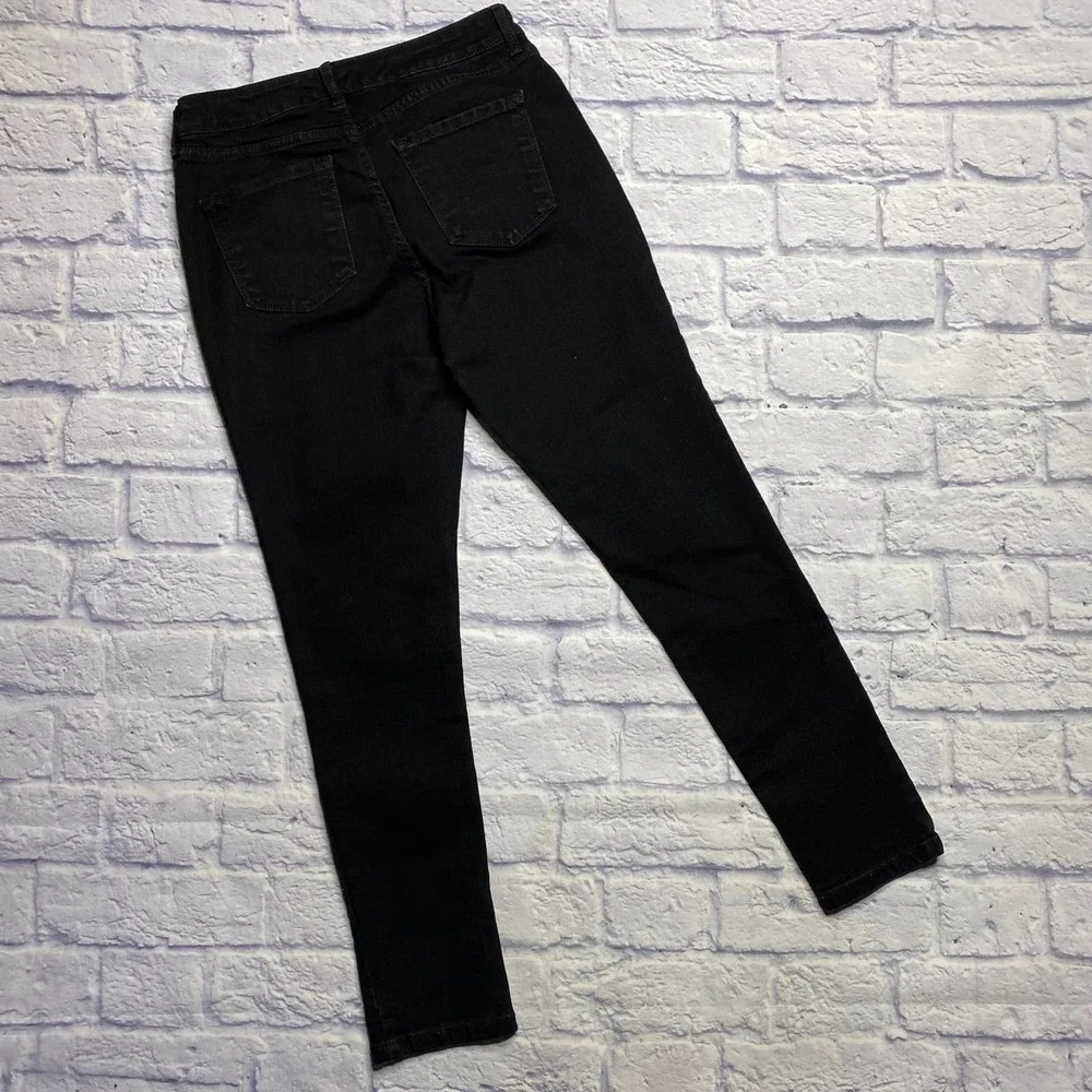 Nine West Gramercy Skinny Ankle Jeans in Black - Picture 6 of 7